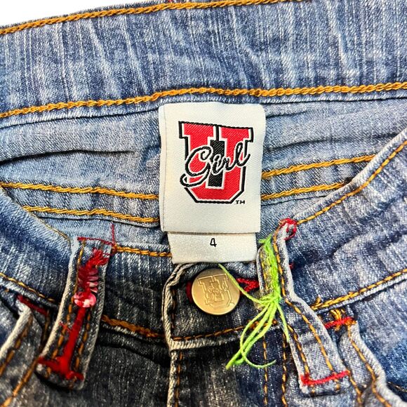 U Jeans Jeans Girls 4 Stretch Embroidered (W20 L16) - Picture 6 of 8